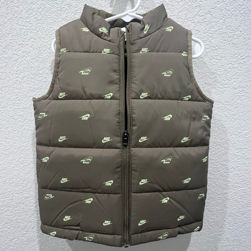 Nike Olive/Brown Vest with Lime Accents